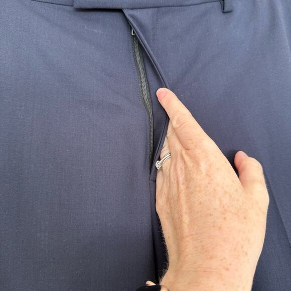 Theory Marlo Dark Blue Men's Trousers - Picture 4 of 8